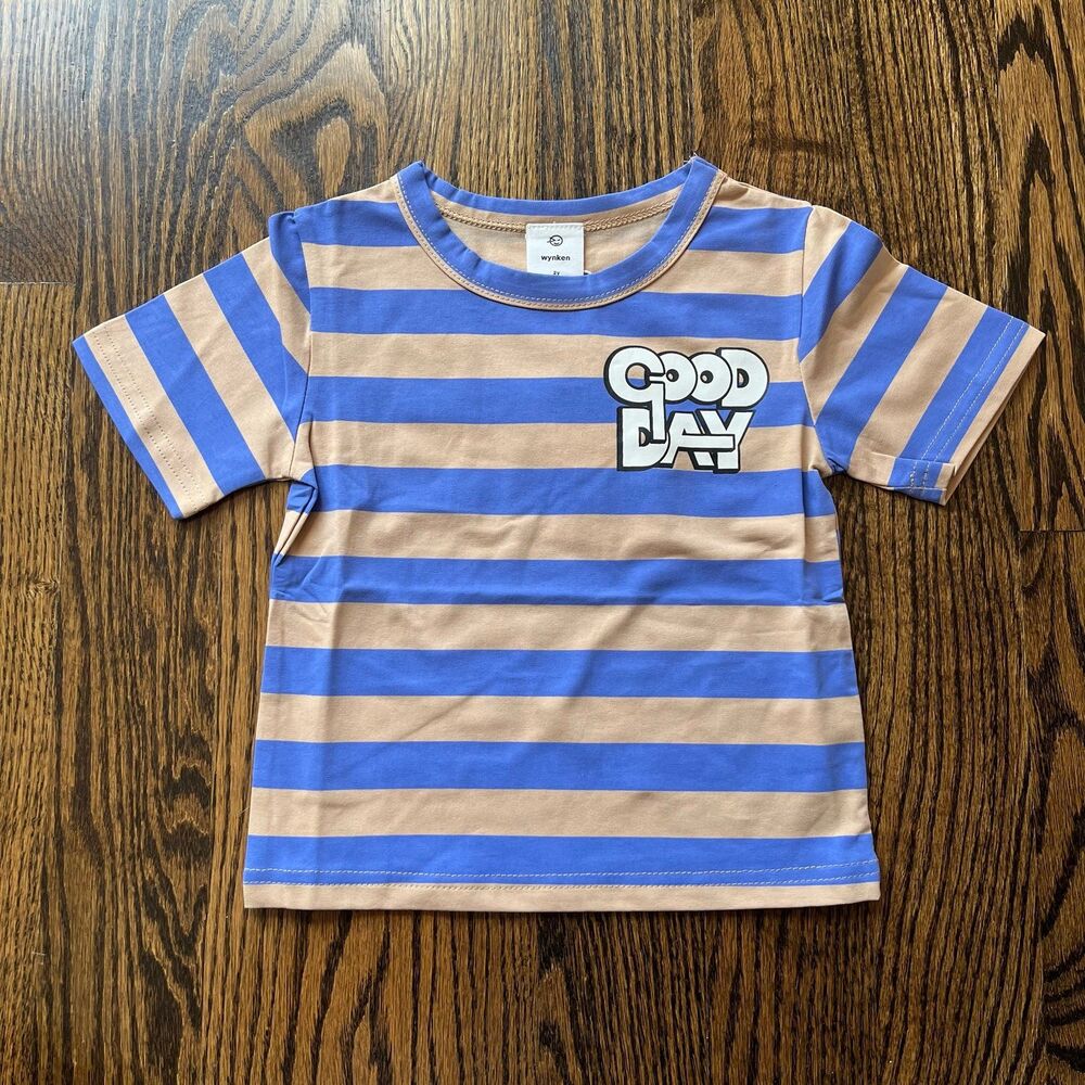 NWT - Wynken Stripe Good Day T-shirt (3Y)